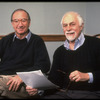 (L-R) Playwright Neil Simon and director Gene Saks during rehearsal for Broadway play "Jake's Women" (New York)