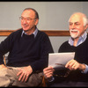 (L-R) Playwright Neil Simon and director Gene Saks during rehearsal for Broadway play "Jake's Women" (New York)