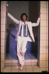 Director/choreographer/actor Tommy Tune on the set of his Broadway musical "Nine" (New York)