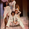 Director/choreographer/actor Tommy Tune (C) surrounded by actresses (Top L-R) Taina Elg & Liliane Montevecchi, (Middle L-R) Shelly Burch & Colleen Dodson & Anita Morris (Seated) on the set of his Broadway musical "Nine" (New York)