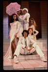 Director/choreographer/actor Tommy Tune (C) surrounded by actresses (Top L-R) Taina Elg & Liliane Montevecchi, (Middle L-R) Shelly Burch & Colleen Dodson & Anita Morris (Seated) on the set of his Broadway musical "Nine" (New York)