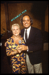 Publicity photo of singer Margaret Whiting with musician Jonathan Schwartz during nightclub appearance at Michael's Pub (New York)