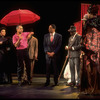 Director George Wolfe (3L) with actor Gregory Hines (C) and cast on set of "Jelly's Last Jam" (New York)