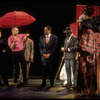 Director George Wolfe (3L) with actor Gregory Hines (C) and cast on set of "Jelly's Last Jam" (New York)