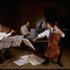 Publicity photo of (L-R) violinist Lynn Chang, pianist Roger Kellaway & cellist Yo-Yo Ma (New York)