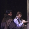 (L-R) Actor William Converse-Roberts, director Richard Jordan & actor Raul Julia in rehearsal for the New York Shakespeare Festival production of the play "Macbeth" (New York)