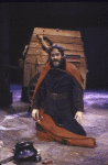 Actor Raul Julia in a scene fr. the New York Shakespeare Festival production of the play "Macbeth" (New York)