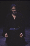 Actor Raul Julia in a scene fr. the New York Shakespeare Festival production of the play "Macbeth" (New York)