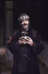 Actor Raul Julia in a scene fr. the New York Shakespeare Festival production of the play "Macbeth" (New York)