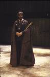 Actor Raul Julia in a scene fr. the New York Shakespeare Festival production of the play "Macbeth" (New York)