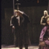 Actors Raul Julia & Melinda Mullins in a scene fr. the New York Shakespeare Festival production of the play "Macbeth" (New York)