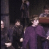Actors (3L-R) Melinda Mullins, Raul Julia & Larry Bryggman in a scene fr. the New York Shakespeare Festival production of the play "Macbeth" (New York)