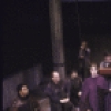 Actors (Center L-R) Melinda Mullins, Raul Julia & Larry Bryggman in a scene fr. the New York Shakespeare Festival production of the play "Macbeth" (New York)