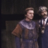 Actors (L-R) Larry Bryggman, Raul Julia & Melinda Mullins in a scene fr. the New York Shakespeare Festival production of the play "Macbeth" (New York)