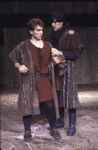 Actors (L-R) Scott Allegrucci & Thomas Gibson in a scene fr. the New York Shakespeare Festival production of the play "Macbeth" (New York)