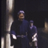 Actors (L-R) Raul Julia & William Converse-Roberts in a scene fr. the New York Shakespeare Festival production of the play "Macbeth" (New York)