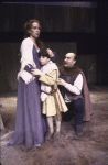 Actors (L-R) Harriet Harris, Jesse Bernstein & Joseph Costa in a scene fr. the New York Shakespeare Festival production of the play "Macbeth" (New York)