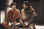 Actors (L-R) Thomas Gibson & William Converse-Roberts in a scene fr. the New York Shakespeare Festival production of the play "Macbeth" (New York)