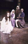 Actors (L-R) Melinda Mullins, Mary Louise Wilson, Laura Sametz & Mark Hammer in a scene fr. the New York Shakespeare Festival production of the play "Macbeth" (New York)