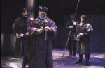 Actors (L-R) Thomas Gibson, Mark Hammer & Scott Allegrucci in a scene fr. the New York Shakespeare Festival production of the play "Macbeth" (New York)
