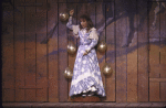 Actress Helen Hunt in a scene fr. the New York Shakespeare Festival's production of the play "The Taming of the Shrew" at the Delacorte Theatre in Central Park. (New York)