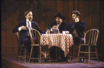 Actors Robert Joy (L) & Graham Winton (R) in a scene fr. the New York Shakespeare Festival's production of the play "The Taming of the Shrew" at the Delacorte Theatre in Central Park. (New York)