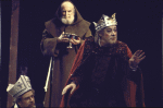 Actors (L-R) David Hurst, Douglas Seale & Rex Harrison in a scene fr. the Broadway play "Emperor Henry IV." (New York)