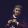 Actors (L-R) Rex Harrison & James Donald (who left the production prior to opening) in a scene fr. the Broadway play "Emperor Henry IV." (New York)