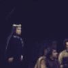 Actors (L-R) Eileen Herlie, Michael Durrell, Stephen D. Newman, Rex Harrison & George Taylor in a scene fr. the Broadway play "Emperor Henry IV." (New York)