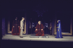 Actors (L-R) James Donald (who left the production prior to opening), Rex Harrison & Eileen Herlie in a scene fr. the Broadway play "Emperor Henry IV." (New York)