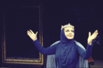 Actress Eileen Herlie in a scene fr. the Broadway play "Emperor Henry IV." (New York)