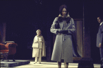 Actors (L-R) Eileen Herlie, Linda de Coff & Rudolph Willrich in a scene fr. the Broadway play "Emperor Henry IV." (New York)
