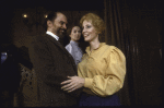 Actors (L-R) Edward Seamon, Susan Pellegrino & Laurie Kennedy in a scene fr. the Roundabout Theatre production of the play "The Master Builder." (New York)