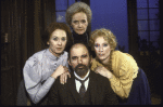 (clockwise fr. top) Actors Joan Potter, Laurie Kennedy, Edward Seamon & Susan Pellegrino in a company shot fr. the Roundabout Theatre production of the play "The Master Builder." (New York)