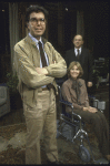 Director Jeffrey Hayden (L) w. wife, actress Eva Marie Saint, & actor Milton Selzer (R) in a publicity shot for the Roundabout Theatre production of the play "Duet For One." (New York)