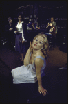 Actress Shirley Knight (from) with (back, L-R) actors Don Parker, Barbara Montgomery, Douglas Travis, Kaiulani Lee and Michael Sacks in a scene from the Broadway play "Kennedy's Children." (Boston)