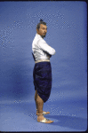 Actor Michael Kermoyan in a publicity shot for the replacement cast of the Broadway revival of the musical "The King and I" (New York)