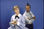 Actors Angela Lansbury and Michael Kermoyan in a publicity shot for the replcement cast of the Broadway revival of the musical "The King and I" (New York)