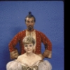 Actors Angela Lansbury and Michael Kermoyan in a publicity shot for the replacement cast of the Broadway revival of the musical "The King and I" (New York)