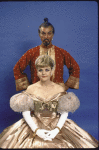 Actors Angela Lansbury and Michael Kermoyan in a publicity shot for the replacement cast of the Broadway revival of the musical "The King and I" (New York)