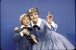 Actors Jason Scott and Angela Lansbury in a publicity shot for the replacement cast of the Broadway revival of the musical "The King and I" (New York)