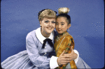 Actors Angela Lansbury and Julie Woo in a publicity shot for the replacement cast of the Broadway revival of the musical "The King and I" (New York)