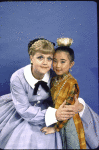 Actors Angela Lansbury and Julie Woo in a publicity shot for the replacement cast of the Broadway revival of the musical "The King and I" (New York)