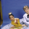 Actors Angela Lansbury, Julie Woo and Gene Profanato in a publicity shot for the replacement cast of the Broadway revival of the musical "The King and I" (New York)