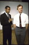 Actors (L-R) Daniel Whitner and Christopher Curry in a publicity shot for the Off-Broadway play "Kennedy At Colonus." (New York)