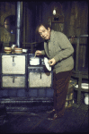 Actor Daniel Seltzer in a scene from the Circle Repertory Company production of the play "Knock Knock" (New York)