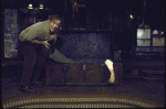 Actor Daniel Seltzer in a scene from the Circle Repertory Company production of the play "Knock Knock" (New York)
