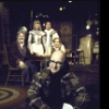 Playwright Jules Feiffer (front) with (back, L-R) actors Neil Flanagan, Nancy Snyder, Judd Hirsch and Daniel Seltzer in a publicity shot for the Circle Repertory Company production of Feiffer's play "Knock Knock" (New York)