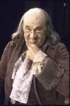 Actor Howard Da Silva as Benjamin Franklin in a publicity shot for  the Broadway musical "1776." (New York)