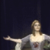 Actors Virginia Vestoff & William Daniels as Abigail and John Adams in a scene fr. the Broadway musical "1776." (New York)
